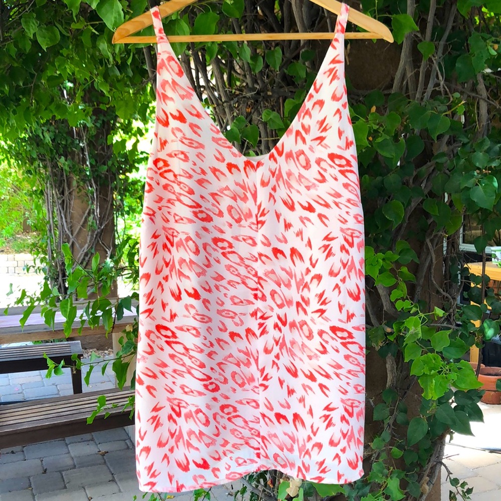 Cabi lined animal print flowy tank